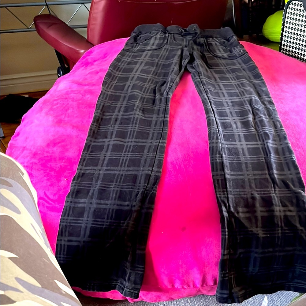 Black Plaid Pants